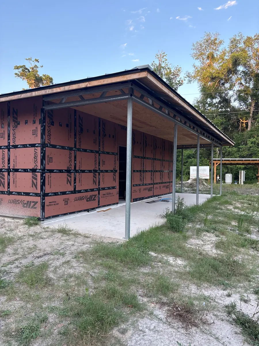 Women's mikvah entrance construction progress