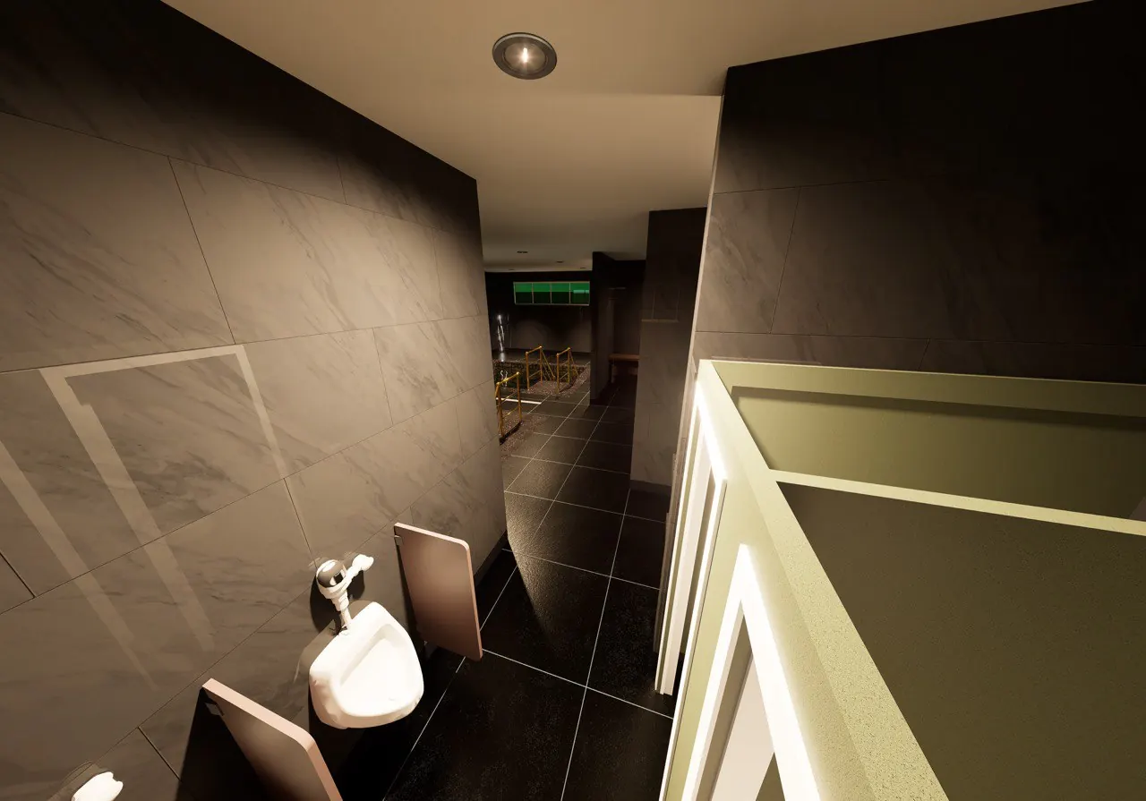 Planned men's mikvah bathroom