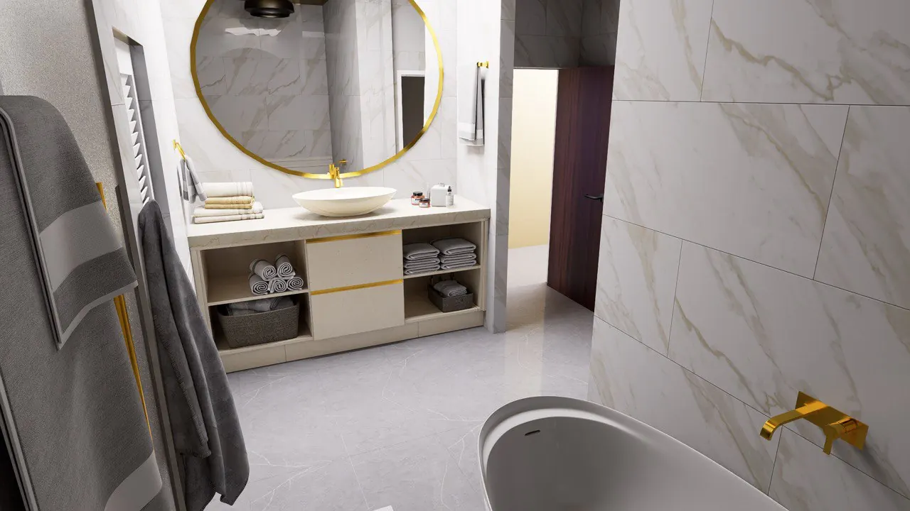 Planned women's mikvah preparation room